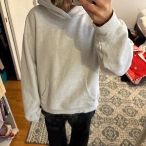Aritzia Heather Cloud White Hoodie